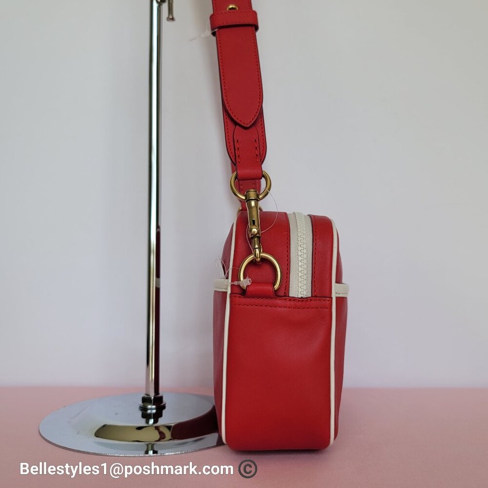 COACH Unisex 1941 Camera Glovetanned Leather with COACH Stamp Crossbody Bag⭐ - Picture 8 of 16